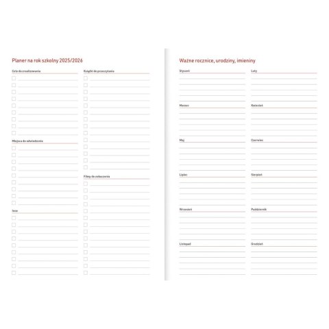 Kalendarz nauczyciela książkowy (terminarz) PCV KOTY bezbarwny B6 Wydawnictwo Wokół Nas (A5TN089B) Wydawnictwo Wokół Nas