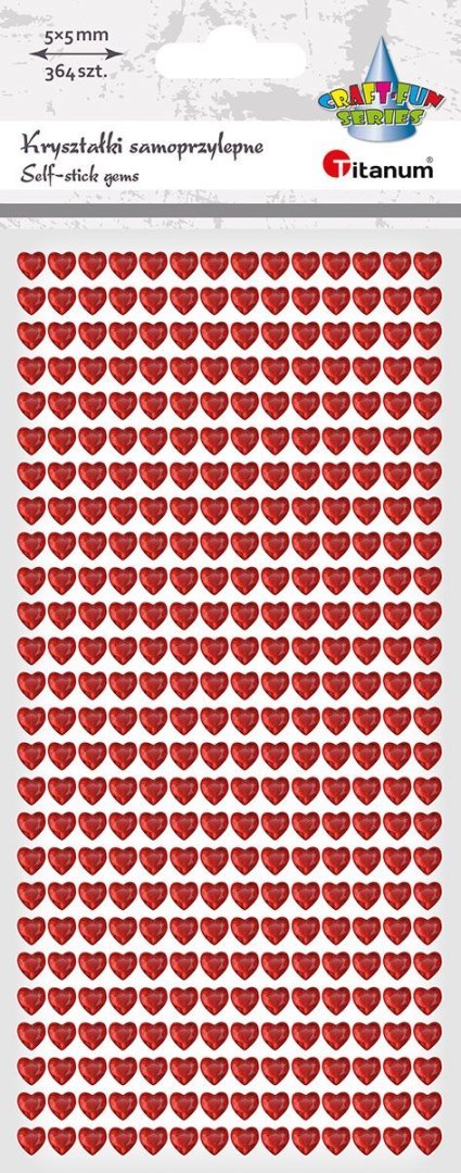 Kryształki Craft-Fun Series serca czerwone Titanum (24BR0201-158) Titanum