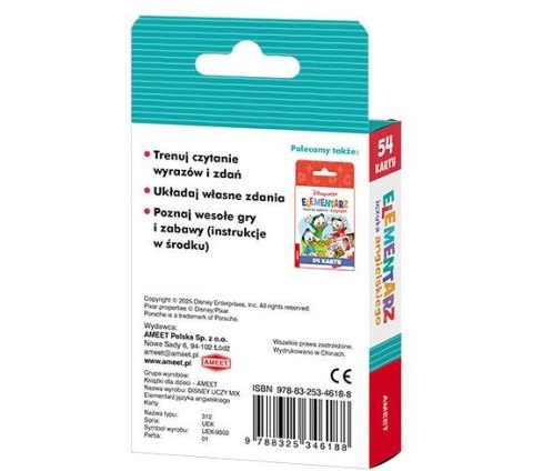 Książeczka edukacyjna Disney Uczy. Elementarz języka angielskiego. Karty Ameet (UEK 9302) Ameet