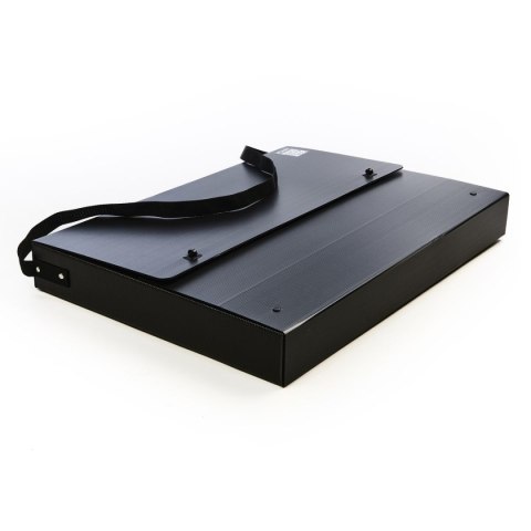 Teczka z szerokim grzbietem na zatrzask B1 czarny Leniar (90469) Leniar