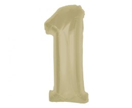 Balon foliowy Smart cyfra 1, matowa latte, 92 cm Godan (CH-S9L1) Godan
