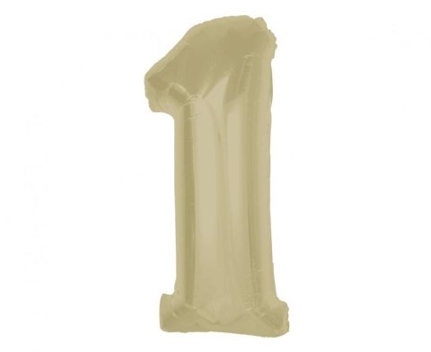 Balon foliowy Smart cyfra 1, matowa latte, 92 cm Godan (CH-S9L1) Godan