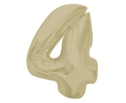 Balon foliowy Smart cyfra 4, matowa latte, 92 cm Godan (CH-S9L4) Godan