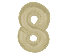 Balon foliowy Smart cyfra 8, matowa latte, 92 cm Godan (CH-S9L8) Godan