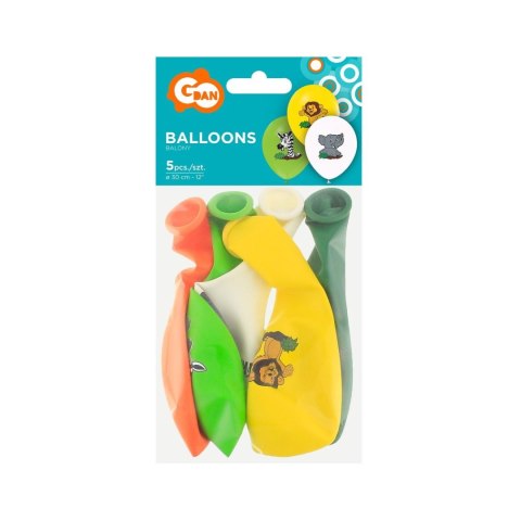 Balon gumowy Safari 5szt. mix 300mm 12cal Godan (GZ-SAF5) Godan