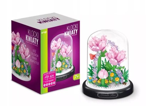 Klocki konstrukcyjne tulipany pod kloszem 624el Artyk (136962) Artyk