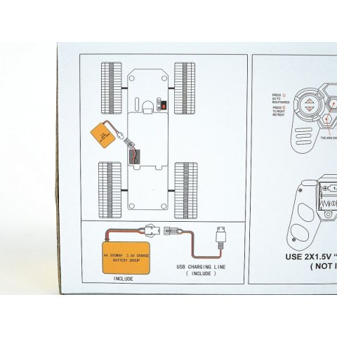 Koparka na radio, 5 funkcji, ładowarka USB Adar (523524) Adar