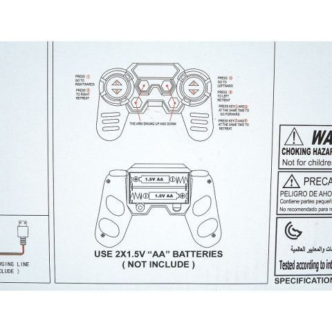 Koparka na radio, 5 funkcji, ładowarka USB Adar (523524) Adar