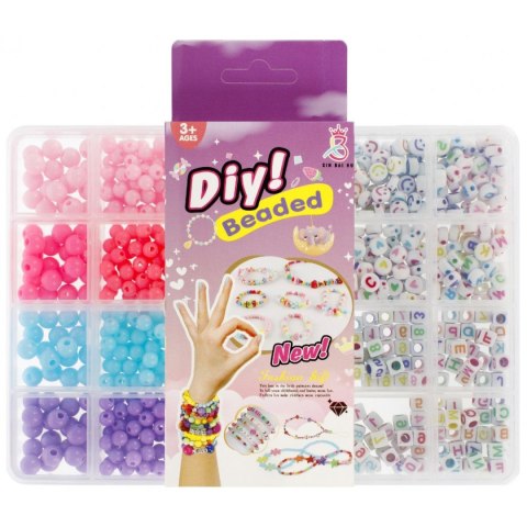 Koraliki dla dziewczynki zestaw do nawlekania Mega Creative (531420) Mega Creative
