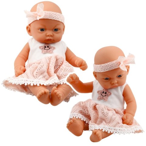 Lalka Bobas Różowa Sukienka Z Koronką i Gwiazdką Opaska [mm:] 240 Lean (24448) Lean