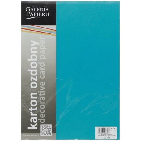 Papier ozdobny (wizytówkowy) A4 millenium turkusowy 220g Galeria Papieru (200720) Galeria Papieru