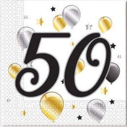 Serwetki Balloons biała papier [mm:] 330x330 Godan (88868) Godan