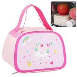 Torba termiczna Izolacyjna Śniadaniowa Lunch Bag Różowa Jednorożec 23cm Lean (21583) Lean