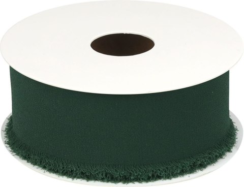 Wstążka Craft-Fun Series szyfonowa strzępiona 40x10 [mm x m] zielony butelkowy Titanum (WJ40-10-012B) Titanum