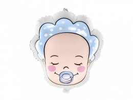 Balon foliowy w kształcie bobasa chłopiec 40x45cm 18cal Partydeco (FB63-001) Partydeco