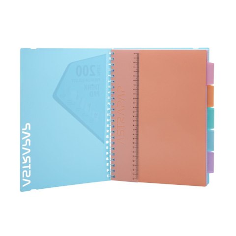 Kołozeszyt (kołonotatnik) pastel A4 200k. 80g krata Astrapap (107023003) Astrapap