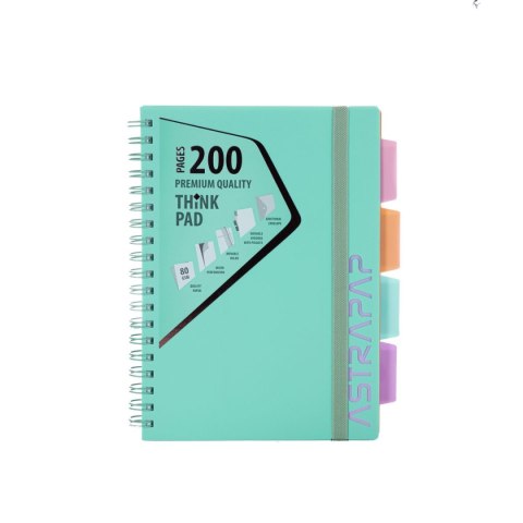 Kołozeszyt (kołonotatnik) pastel B5 200k. 80g krata Astrapap (107023002) Astrapap