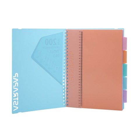 Kołozeszyt (kołonotatnik) pastel B5 200k. 80g krata Astrapap (107023002) Astrapap