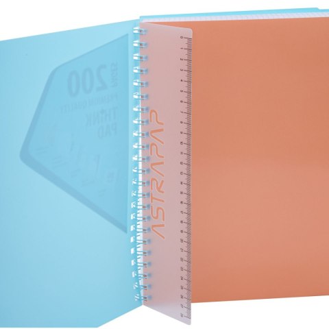 Kołozeszyt (kołonotatnik) pastel B5 200k. 80g krata Astrapap (107023002) Astrapap