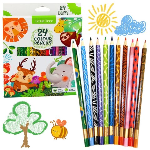 Kredki ołówkowe 24 kol. Lean (21504) Lean