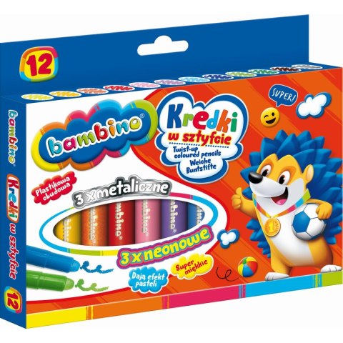 Kredki świecowe Bambino 12 k 12 kol. St.Majewski St.Majewski