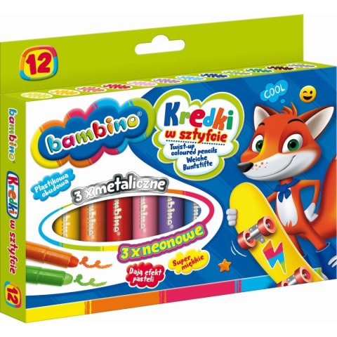 Kredki świecowe Bambino 12 k 12 kol. St.Majewski St.Majewski