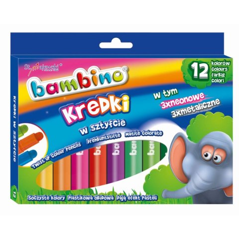 Kredki świecowe Bambino 12 k 12 kol. St.Majewski St.Majewski