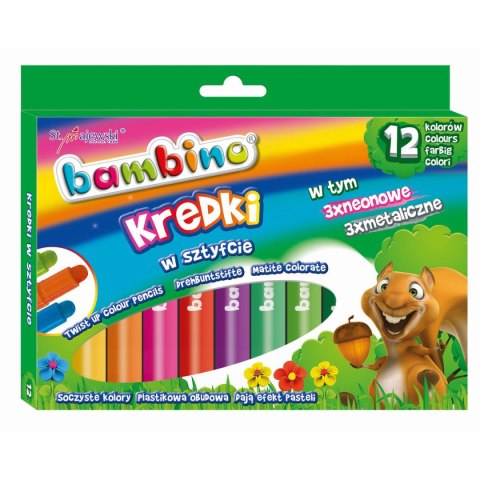 Kredki świecowe Bambino 12 k 12 kol. St.Majewski St.Majewski