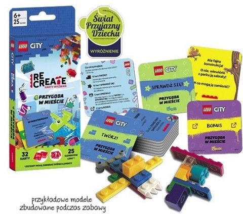 Książeczka edukacyjna LEGO® City. Recreate. Karty Wyzwań. Przygoda w mieście Ameet (ACP 6001) Ameet