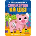 Książka dla dzieci Koloruję i naklejam. Zwierzątka na wsi. Duże naklejki od 3 lat Aksjomat Aksjomat