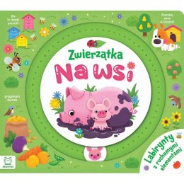 Książka dla dzieci Zwierzątka na wsi. Labirynty z ruchomymi elementami Aksjomat Aksjomat