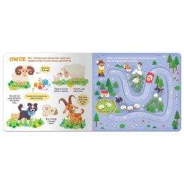 Książka dla dzieci Zwierzątka na wsi. Labirynty z ruchomymi elementami Aksjomat Aksjomat