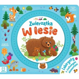 Książka dla dzieci Zwierzątka w lesie. Labirynty z ruchomymi elementami Aksjomat Aksjomat