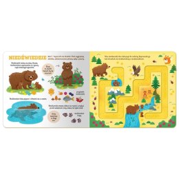 Książka dla dzieci Zwierzątka w lesie. Labirynty z ruchomymi elementami Aksjomat Aksjomat