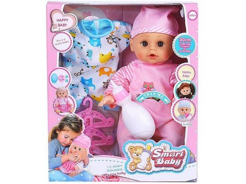 Lalka bobas z ubrankiem i butelką, z dźwiękiem [mm:] 300 Adar (582385) Adar