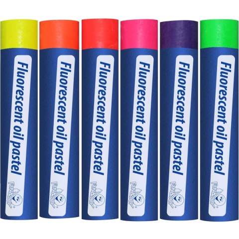 Pastele olejne Fun&Joy 6 kolorów fluo okrągłe Ø10 mm (FJ-POF6) Fun&Joy