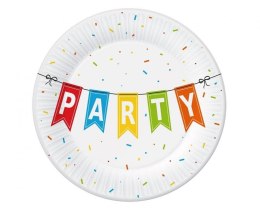 Talerz jednorazowy Kolorowe Party papier śr. 180mm 6 szt Godan (PM-TPA1) Godan