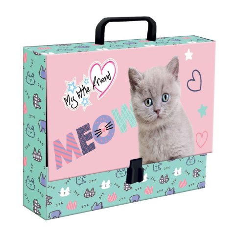 Teczka kartonowa na zatrzask My Little Friend Fluffy Kitty A4 mix Unipap Unipap