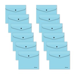 Teczka plastikowa na zatrzask A5+ niebieski [mm:] 240x215 Berlingo (352638) Berlingo