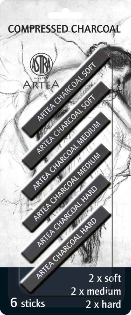 Węgiel rysunkowy 6 szt Artea (323115006) Artea