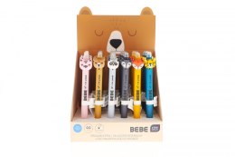Długopis wymazywalny BEBE FRIENDS ze zwierzakiem wkład niebieski 0,5mm Interdruk (ścieralny) Interdruk