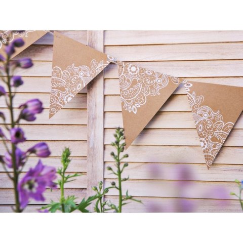 Girlanda Flagietki, kraft, 2,1 m Partydeco (FLG17) Partydeco