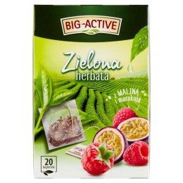 Herbata zielona malina z marakują 20 saszetek Big Active Big Active