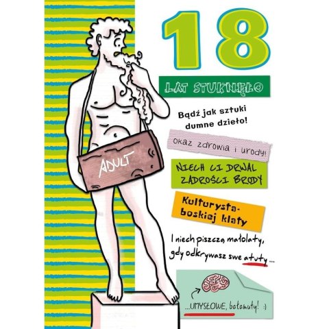 Kartka składana B6 18-stka chłopak B6 Henry (5907222713907) Henry