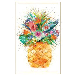 Kartka składana KARNET ananas z kwiatami Henry (5905701484249) Henry