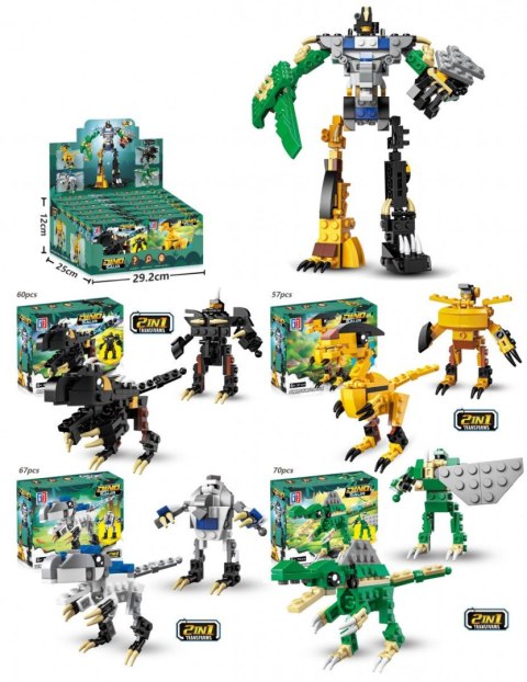 Klocki konstrukcyjne dinozaury 2w1 Lean (23561) Lean