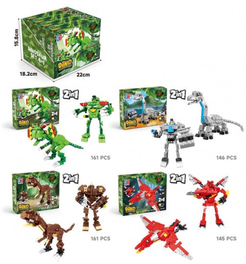 Klocki konstrukcyjne dinozaury 2w1 Lean (23564) Lean