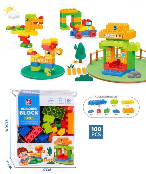 Klocki konstrukcyjne kolor 100 el. Lean (23516) Lean