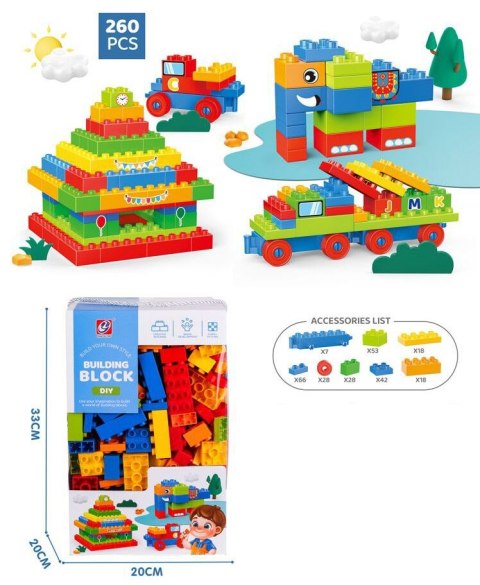 Klocki konstrukcyjne kolor 260 el. Lean (23518) Lean