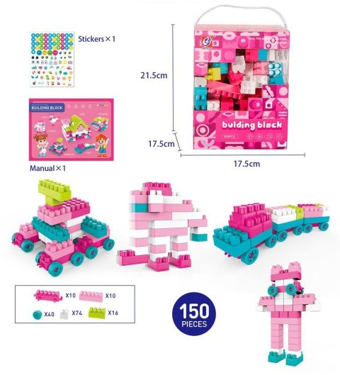 Klocki konstrukcyjne różowe 150 el. Lean (23506) Lean